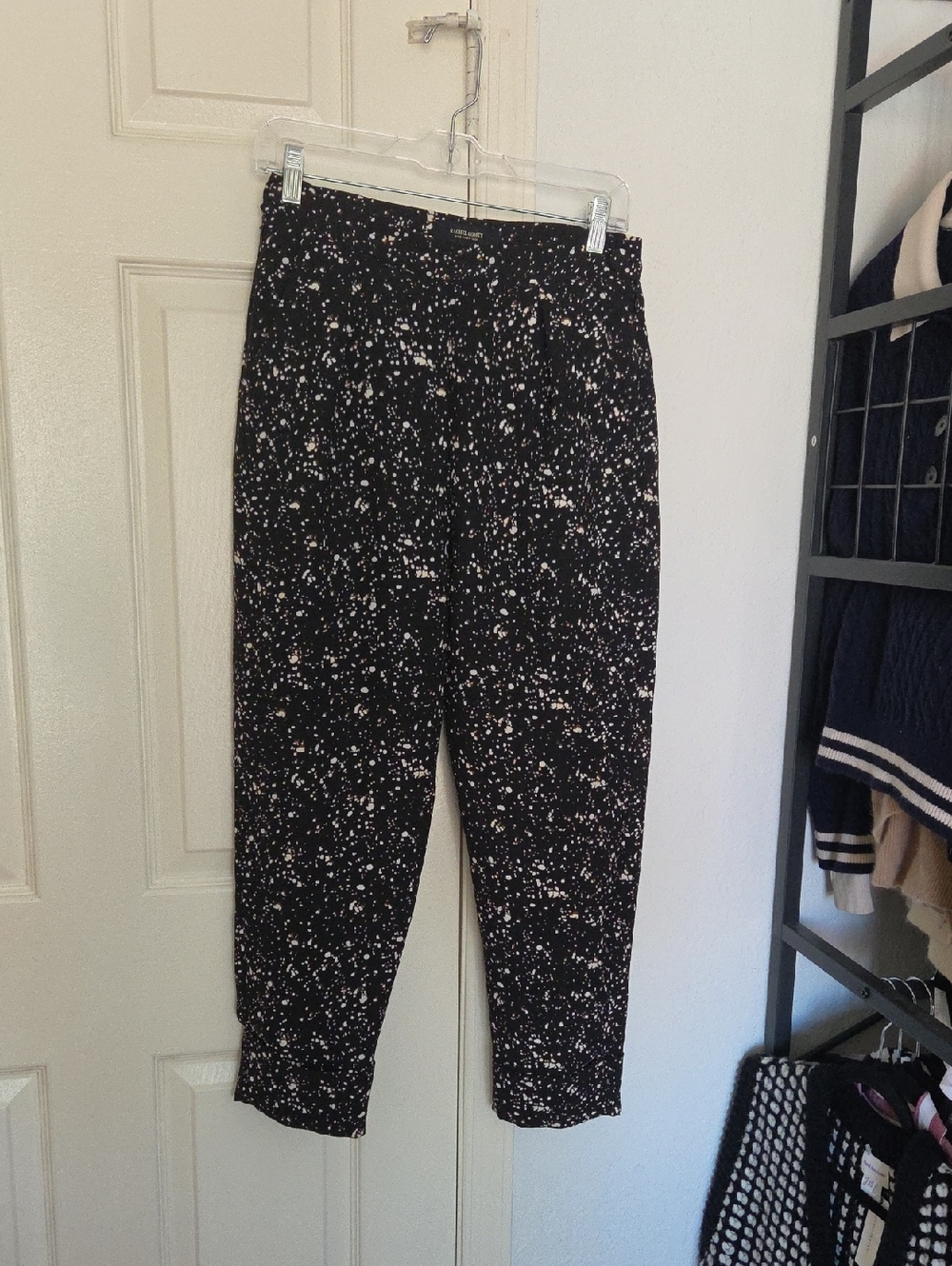 Rachel Comey Black Speckled Pull-On Pants Size 4